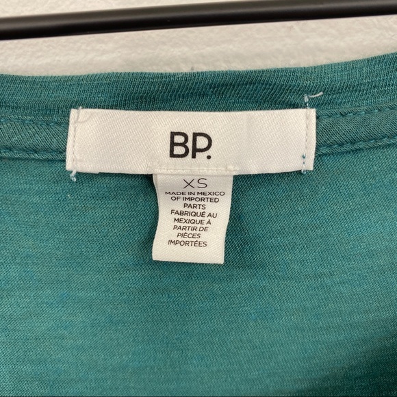 BP. Peacock Green Knot Front Long Sleeve T-shirt - Picture 4 of 6